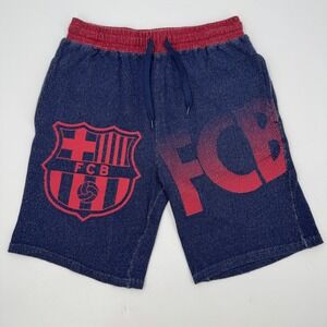 FC Barcelona‎ Soccer Shorts Mens Size M Drawstring Athletic Blue Red